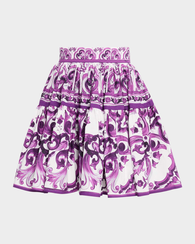 Tiered Poplin Mini Skirt